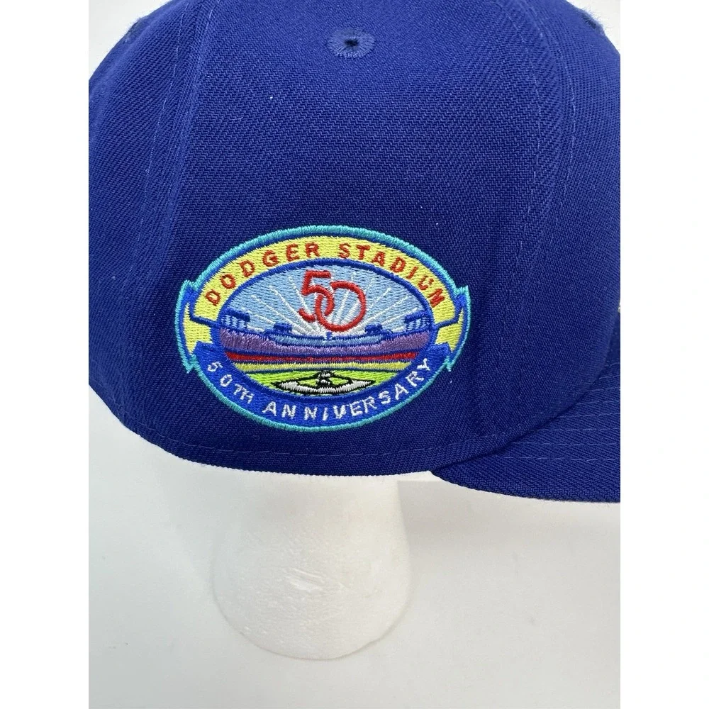 Los Angeles Dodgers Hat Fitted 7 1/4 New Era 59FIFTY 50th Annivers Stadium NEW